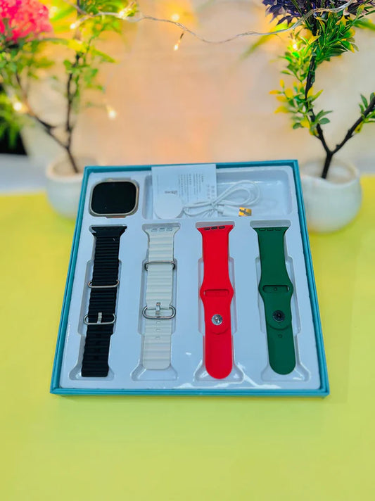 4 In 1 Ultra Smart Watch With Emulated Display (random Color)