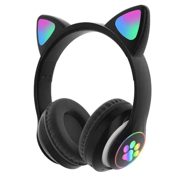 Cat Ear Wireless Headphones - LED Color -Changing