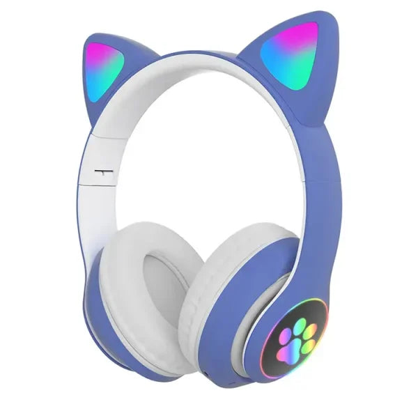 Cat Ear Wireless Headphones - LED Color -Changing