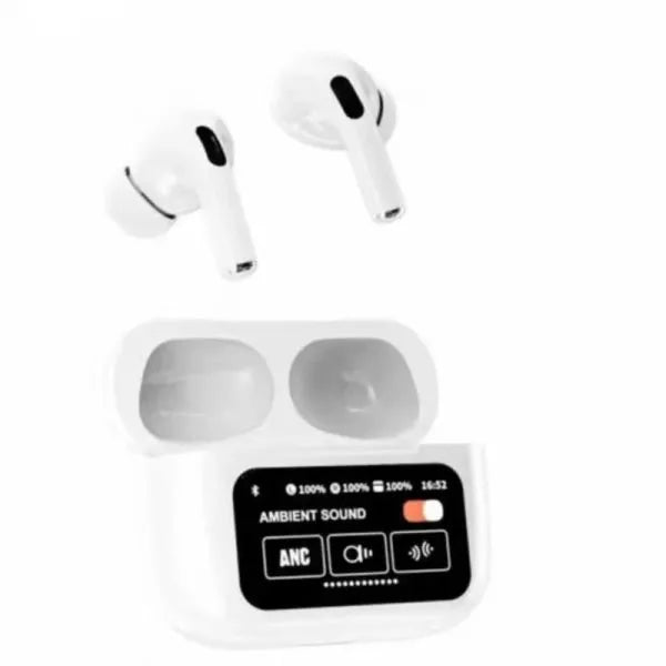 A9 Pro Wireless Earbuds – Digital Display Case, ANC/ENC, Touch Control, Shiny Body